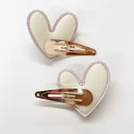 Velvet Heart Snap Clips