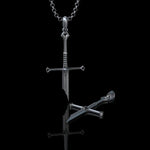 Silver-Plated Broken Sword Pendant