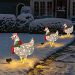 Light-Up Chicken with Scarf Holiday Decoration