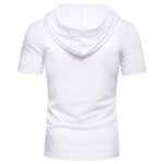 Men's casual summer drawstring t-shirt