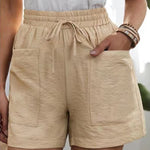 Women's Solid Color Two Pockets Short Trousers