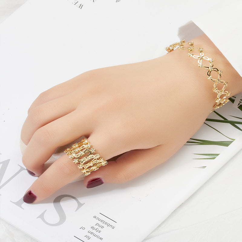 Adjustable Bracelet Ring