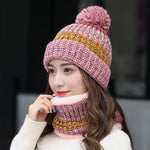 Winter Cute Hat Scarf Set