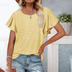 T-Shirt With Ruffle Sleeves