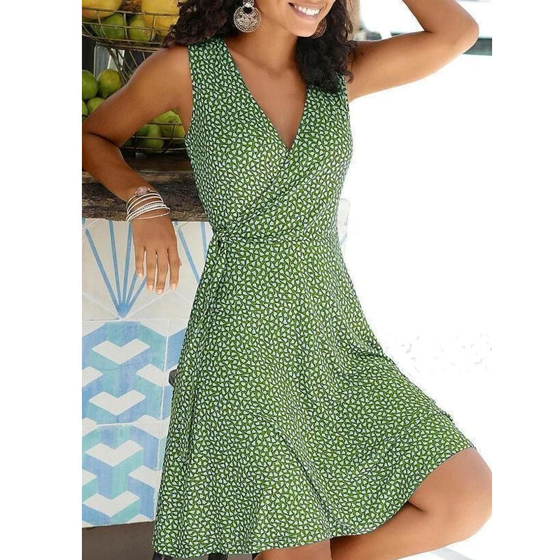 Print Sleeveless A-line Vacation Dresses