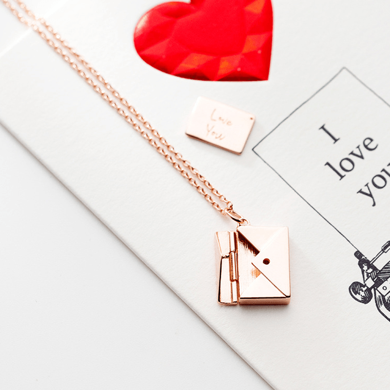 Mother's Day Gift-Custom Love Letter Envelope Necklace