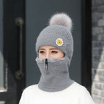 Women Cute Winter Hat Scarf Set