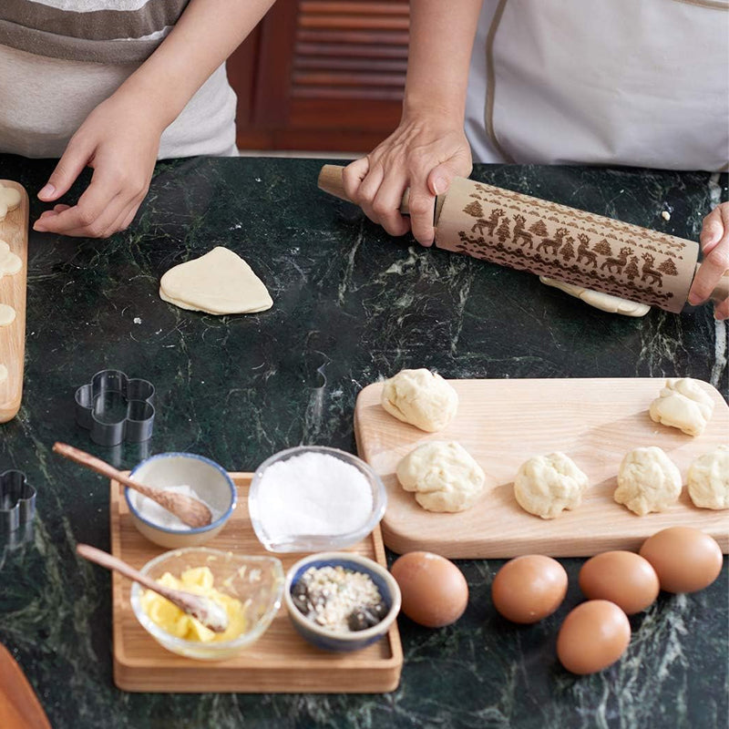 🍪Christmas Wooden Rolling Pins