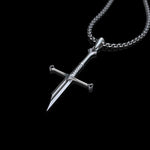 Silver-Plated Broken Sword Pendant