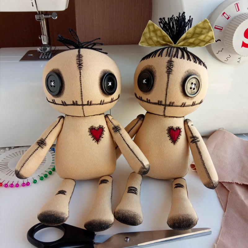 Stuffed Voodoo Doll Sewing Template Set