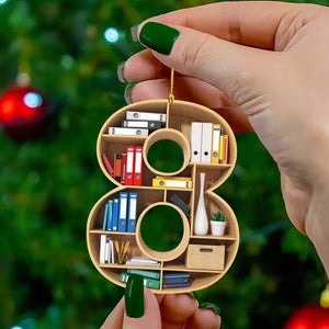 Book Lovers Christmas Ornament