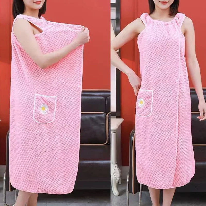 Quick Dry Absorb Water Wearable Bath Towel