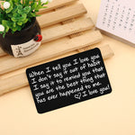 I Love You Mini Laser Engraved Wallet Card