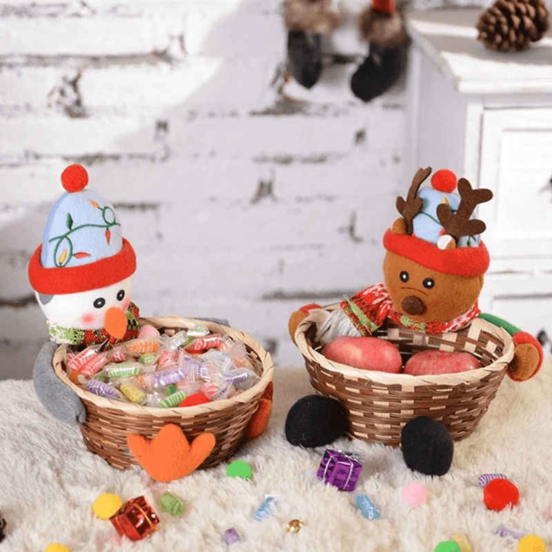 Christmas Candy Woven Basket