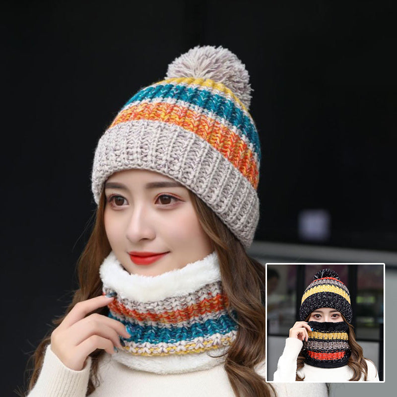 Winter Cute Hat Scarf Set