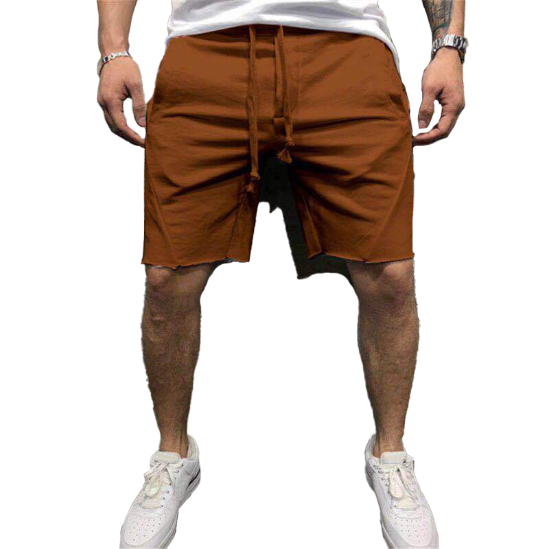 Solid color breathable summer sports shorts