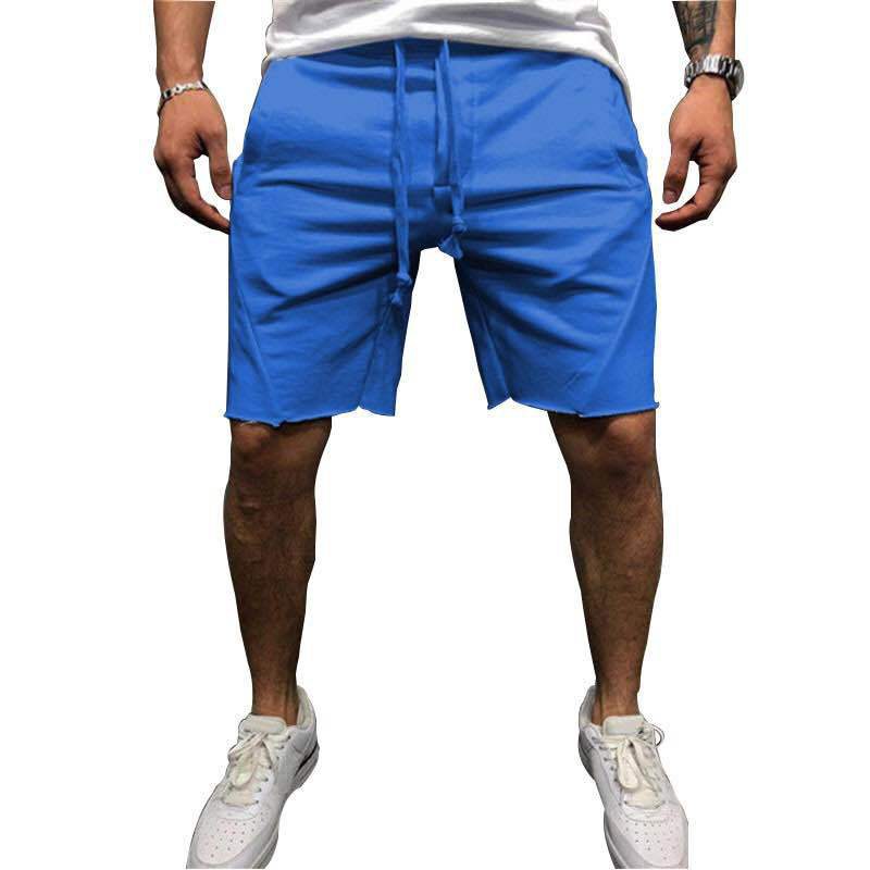 Solid color breathable summer sports shorts