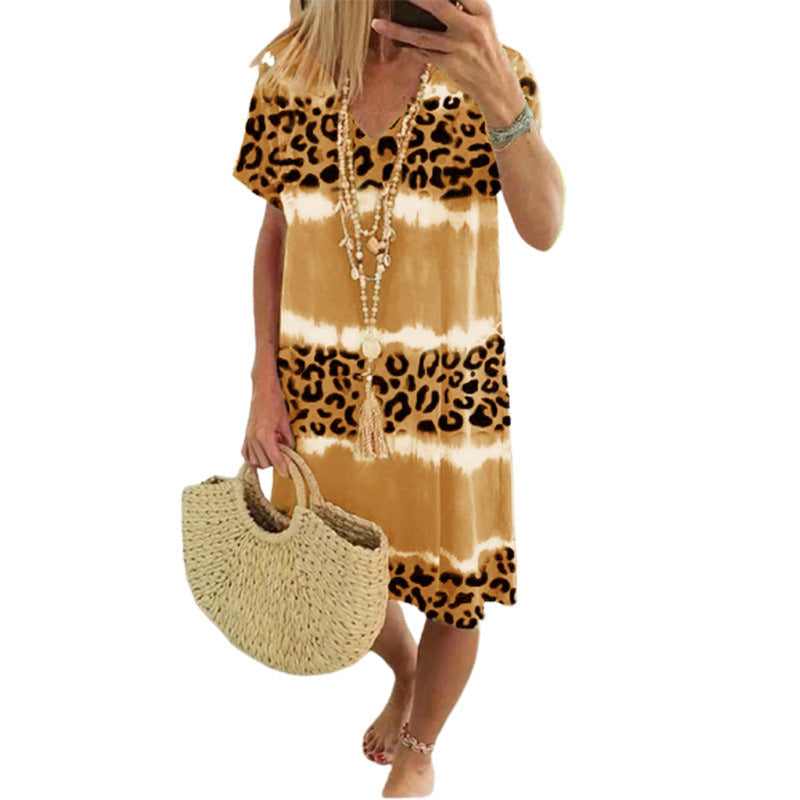 Women's Sexy Leopard Print Casual Midi Skirt