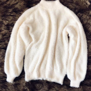 Loose Solid Color Knit Sweater