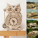 Super Wooden Mechanical Model Puzzle Set