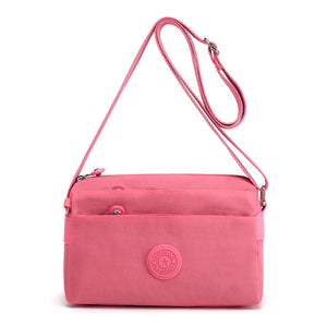 Fashion Solid Color Multilayer Shoulder Bag